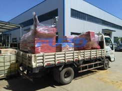福瑞得機械手扶雙輪壓路機，座駕壓路機正式裝車發(fā)往客戶所在地